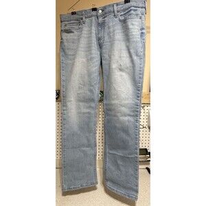 Hollister Slim Straight Epic Flex Jeans Mens 34x30 LIght Blue Denim Med Wash